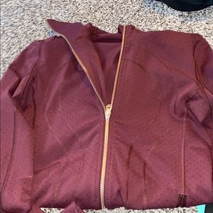 Maroon Lululemon Zip up sweater